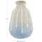 10" Blue & Gray Ceramic Abstract Ombre Drip Vase